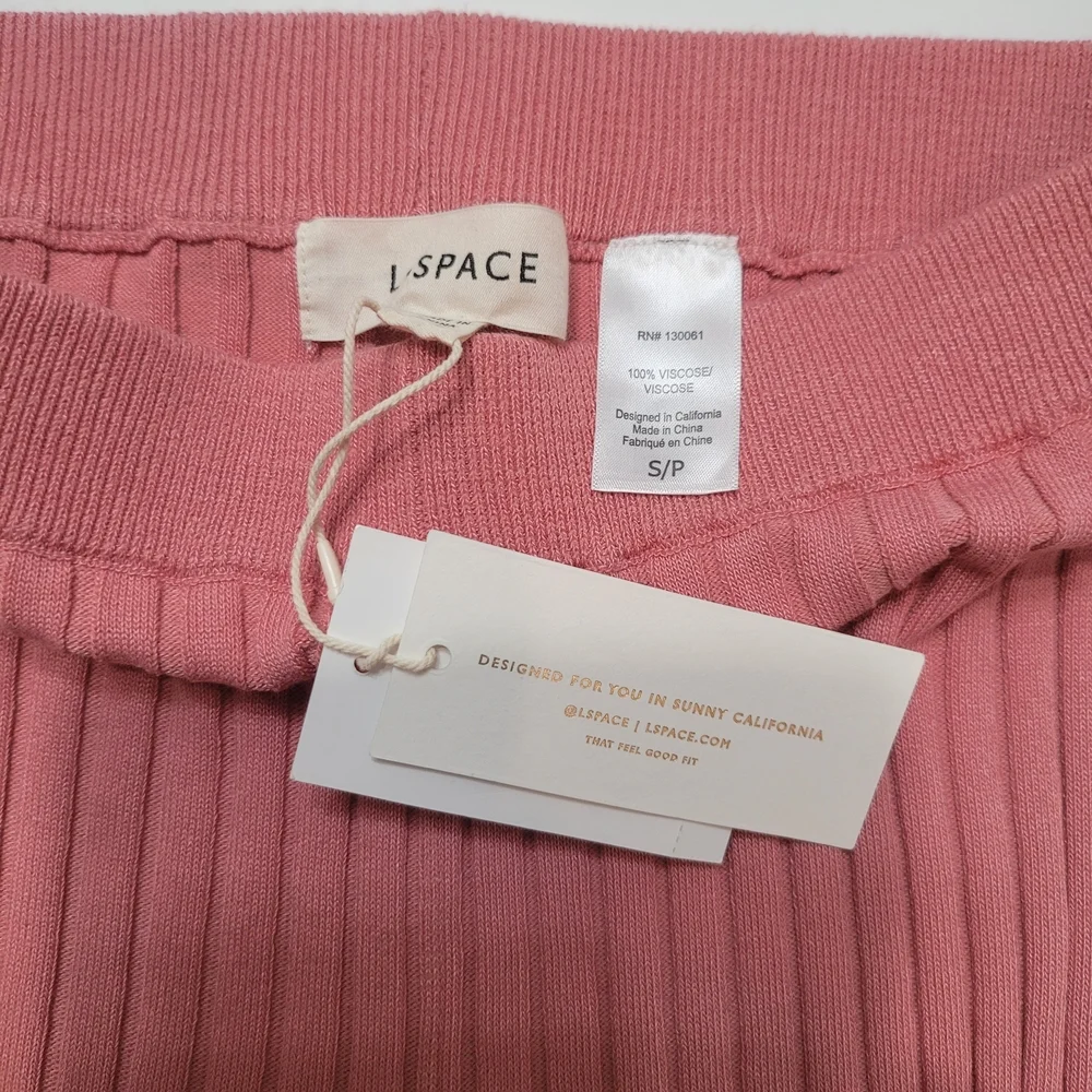 L*Space Pink Flare Pants Lucky Pant Size S New